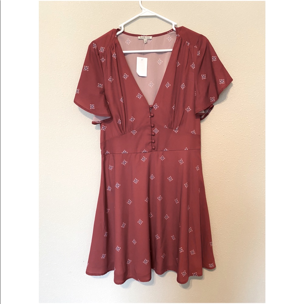 NEW- rosewood pink color dress.